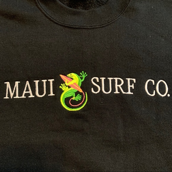 Vintage Maui Surf Co Embroidered Spellout Crewneck - Picture 3 of 7